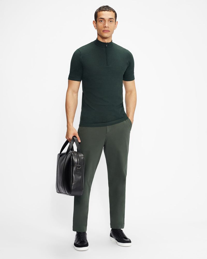 Ted Baker Strath Saffiano Läder Väska Herr Svarta | SGL-748521