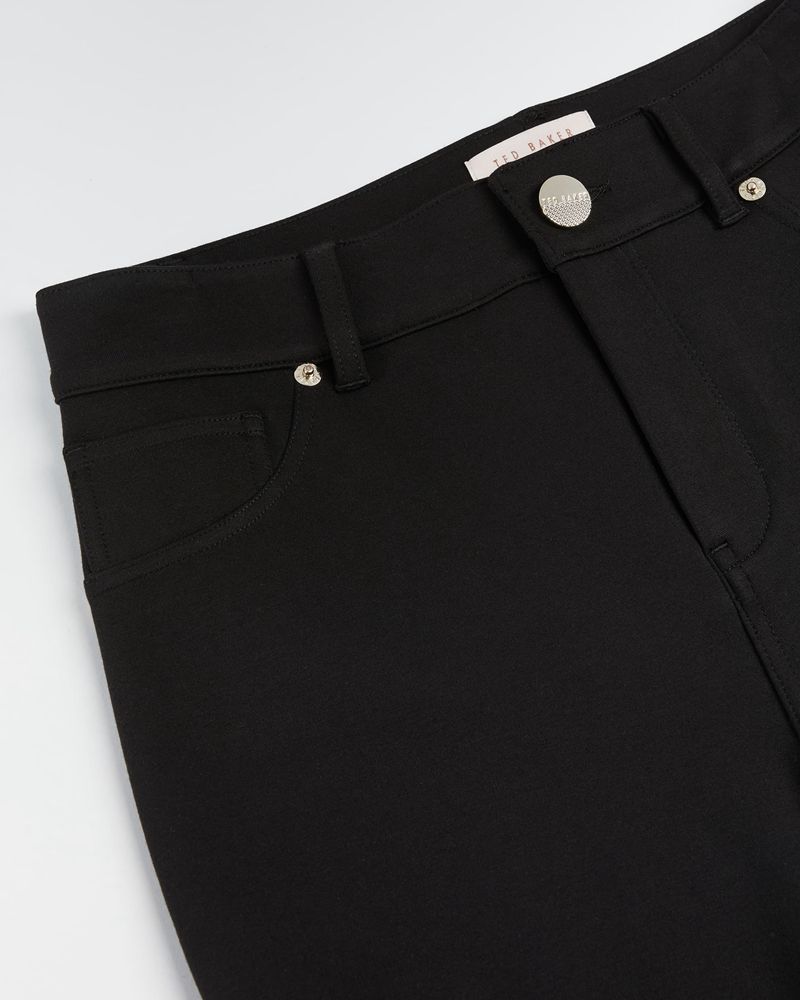 Ted Baker Strenti Skinny Zip Cuff Ponti Jeggings Byxor Dam Svarta | FBW-180945