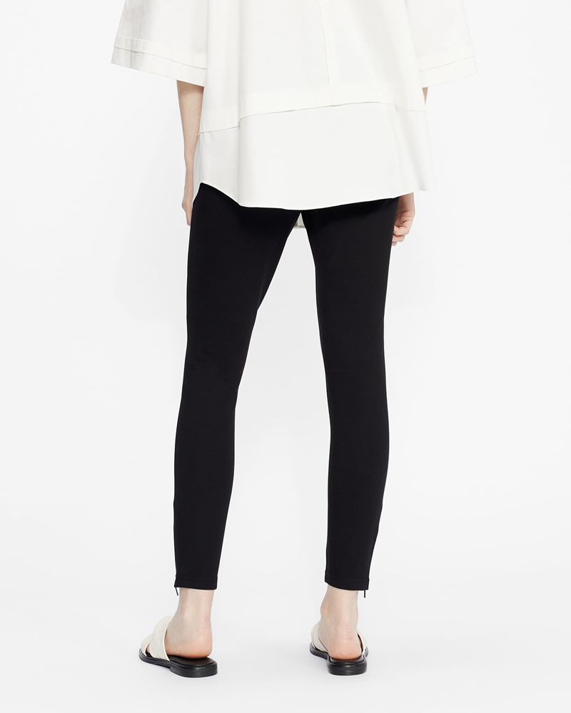 Ted Baker Strenti Skinny Zip Cuff Ponti Jeggings Byxor Dam Svarta | FBW-180945