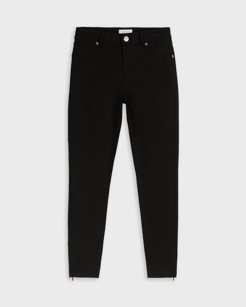 Ted Baker Strenti Skinny Zip Cuff Ponti Jeggings Byxor Dam Svarta | FBW-180945