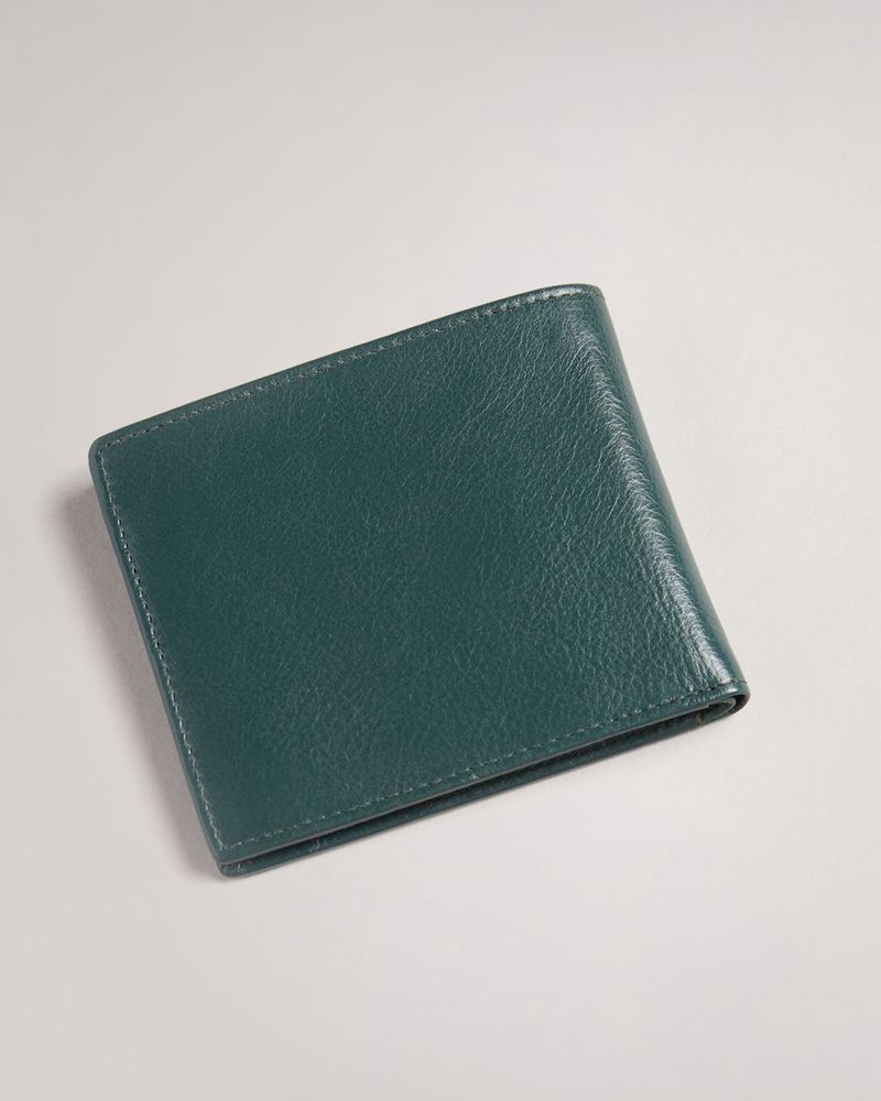 Ted Baker Stuert Läder Bifold Plånbok Herr Gröna | BPK-405763