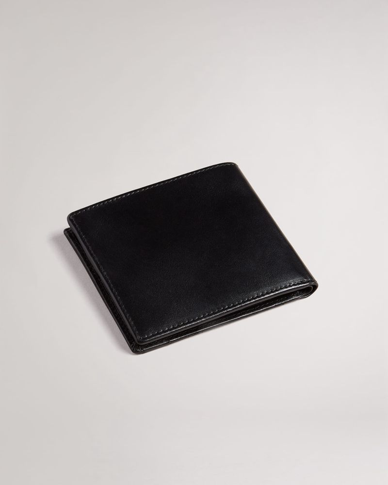Ted Baker Stuert Läder Bifold Plånbok Herr Svarta | ULJ-753826