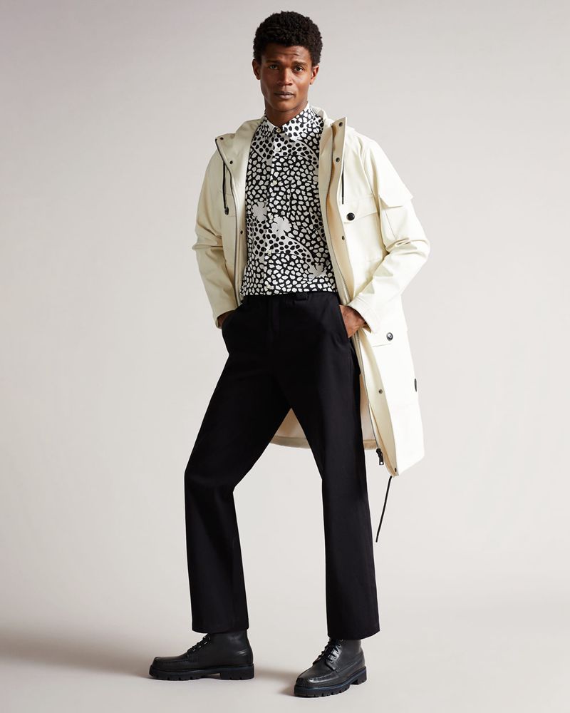 Ted Baker Sturton Sleeve Spot Mash Up Geometric Skjorta Herr Svarta | RFQ-427083