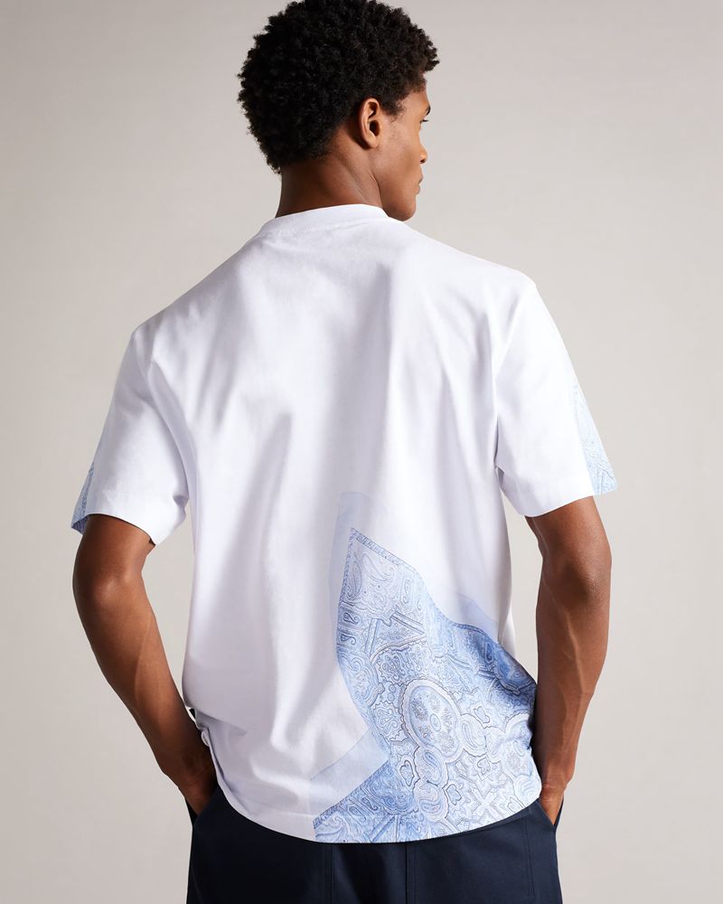 Ted Baker Sumatra Sleeve Placement Paisley Printed T Blast Herr Vita | HTO-986725