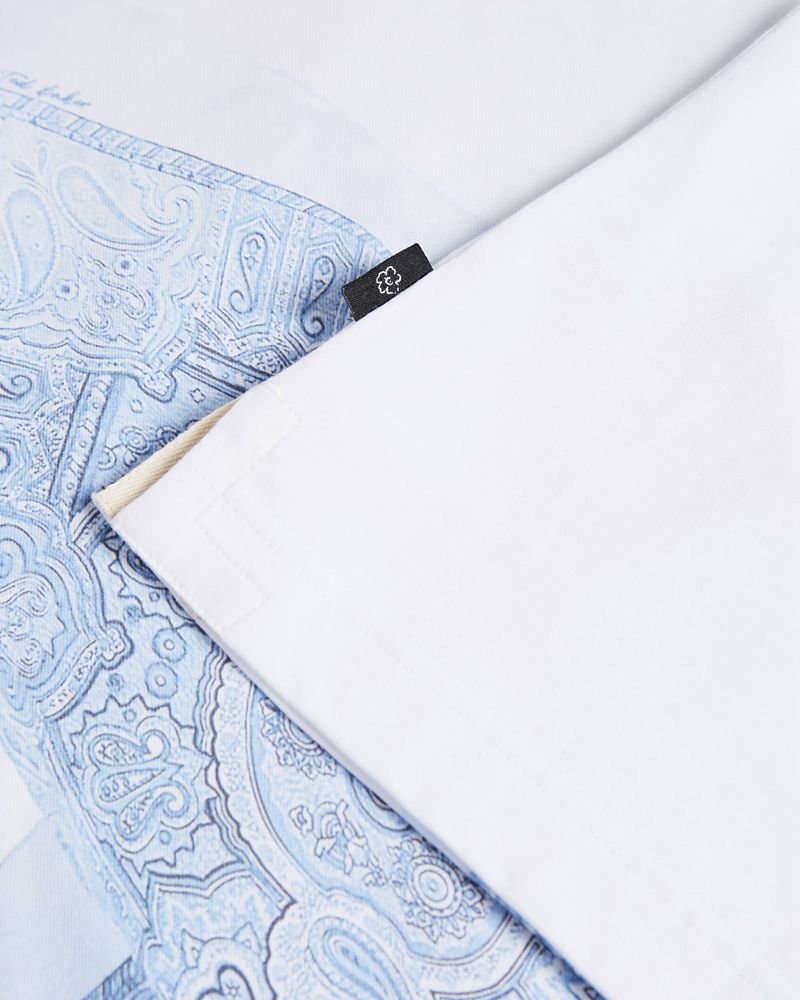 Ted Baker Sumatra Sleeve Placement Paisley Printed T Blast Herr Vita | HTO-986725