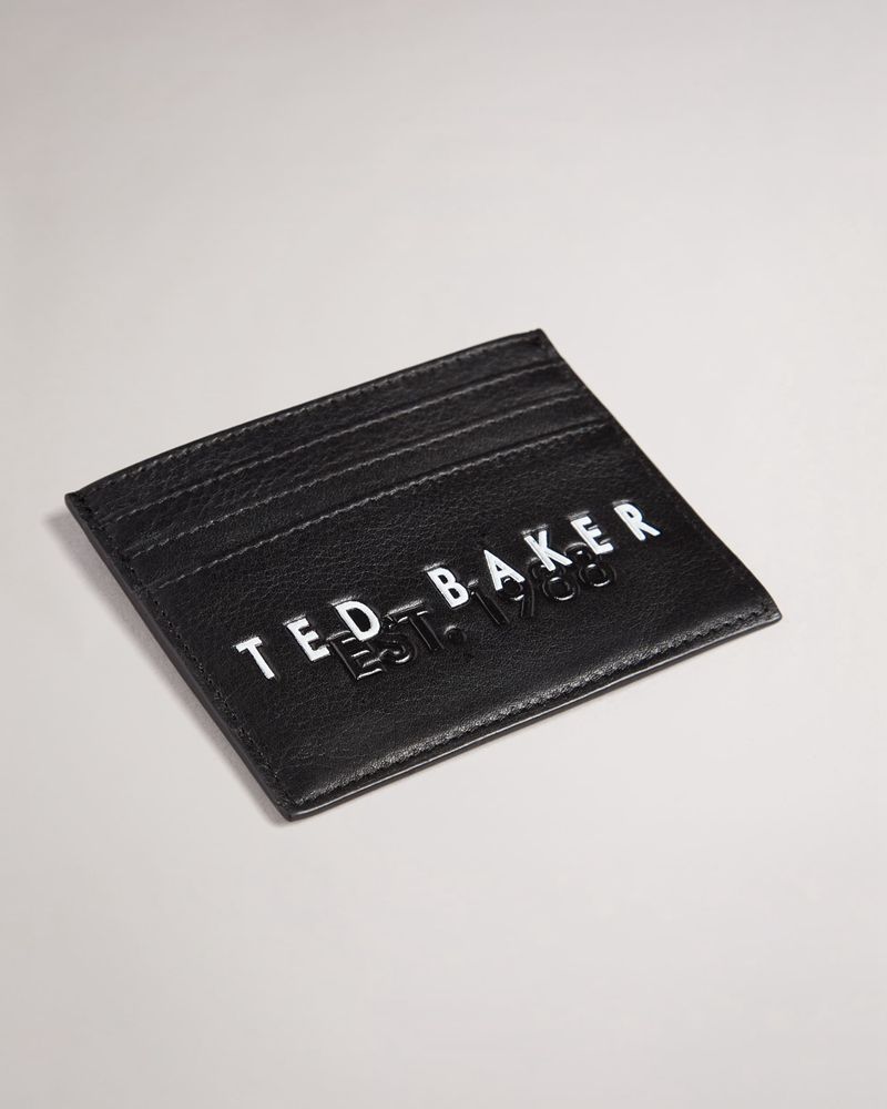 Ted Baker Summed Cardholder With Rubberised Branding Plånbok Herr Svarta | RSJ-279418