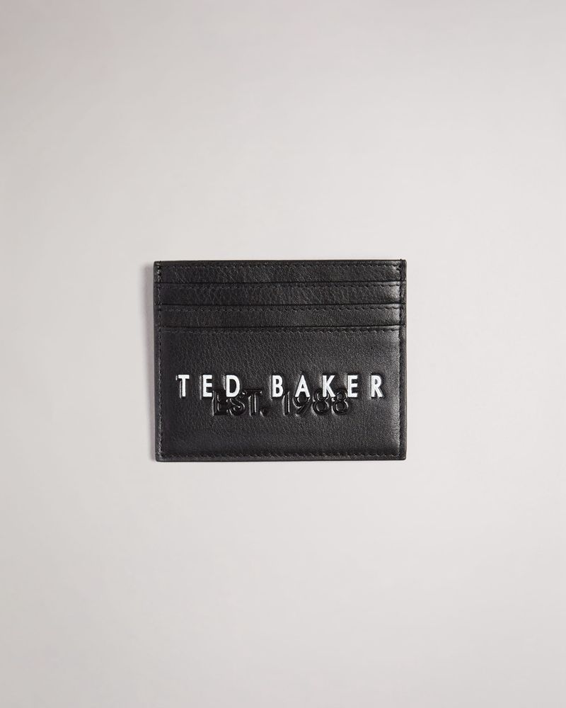 Ted Baker Summed Cardholder With Rubberised Branding Plånbok Herr Svarta | RSJ-279418