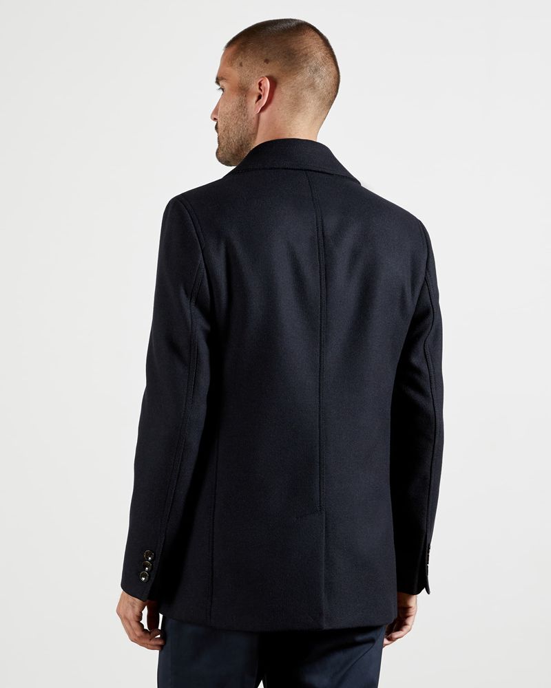 Ted Baker Summit Wool Pea Jacka Herr Marinblå | JOU-067948