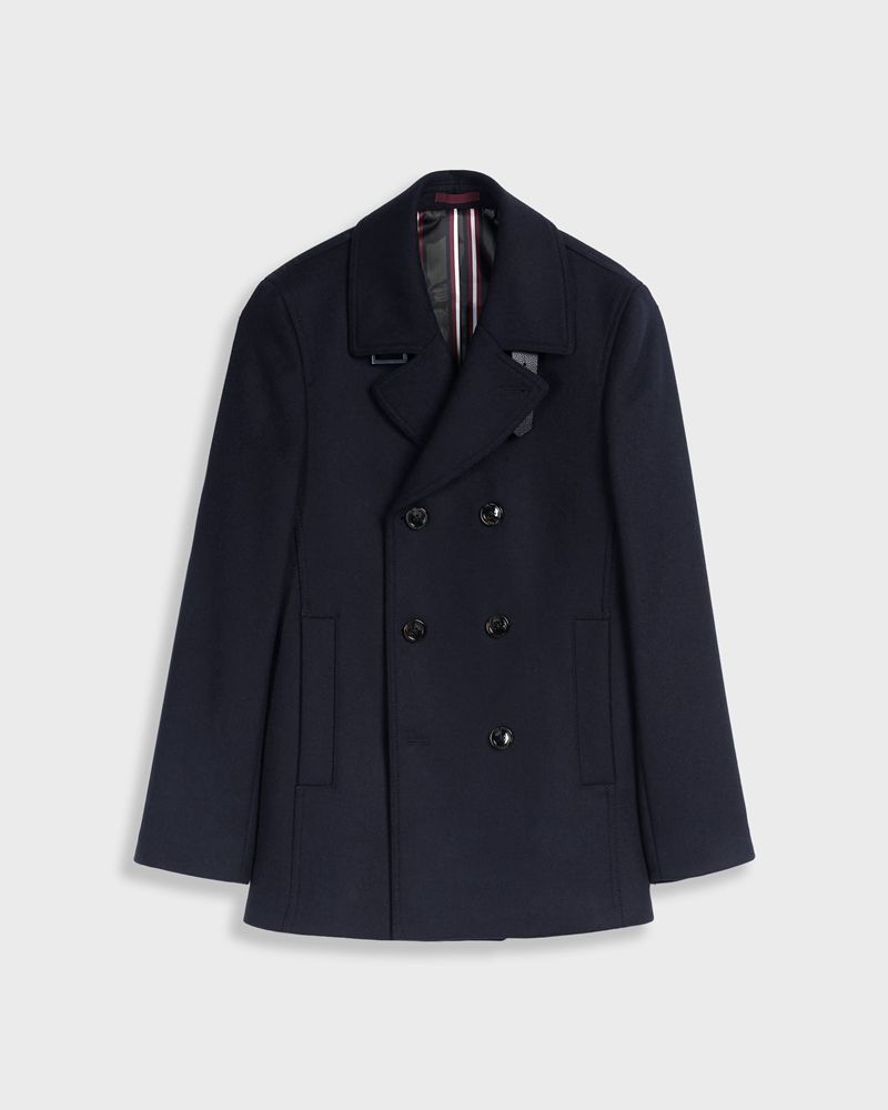 Ted Baker Summit Wool Pea Jacka Herr Marinblå | JOU-067948