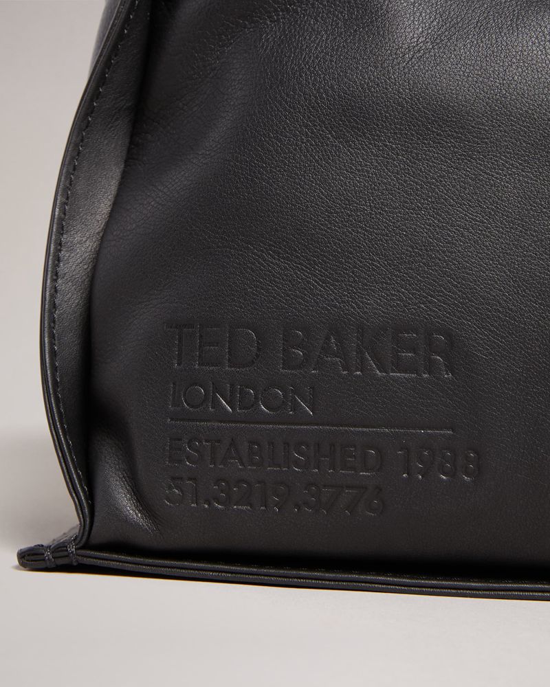 Ted Baker Syah Soft Vanliga Axelväska Dam Svarta | DMA-762549
