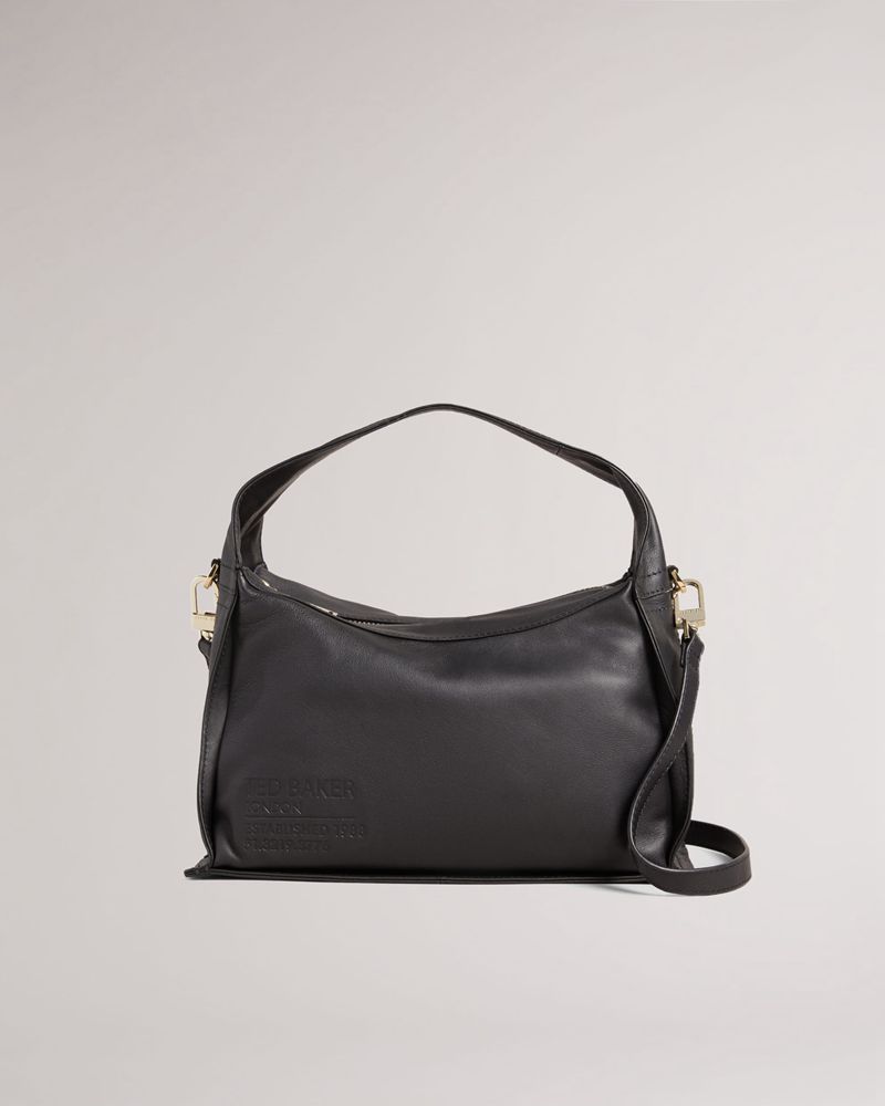 Ted Baker Syah Soft Vanliga Axelväska Dam Svarta | DMA-762549