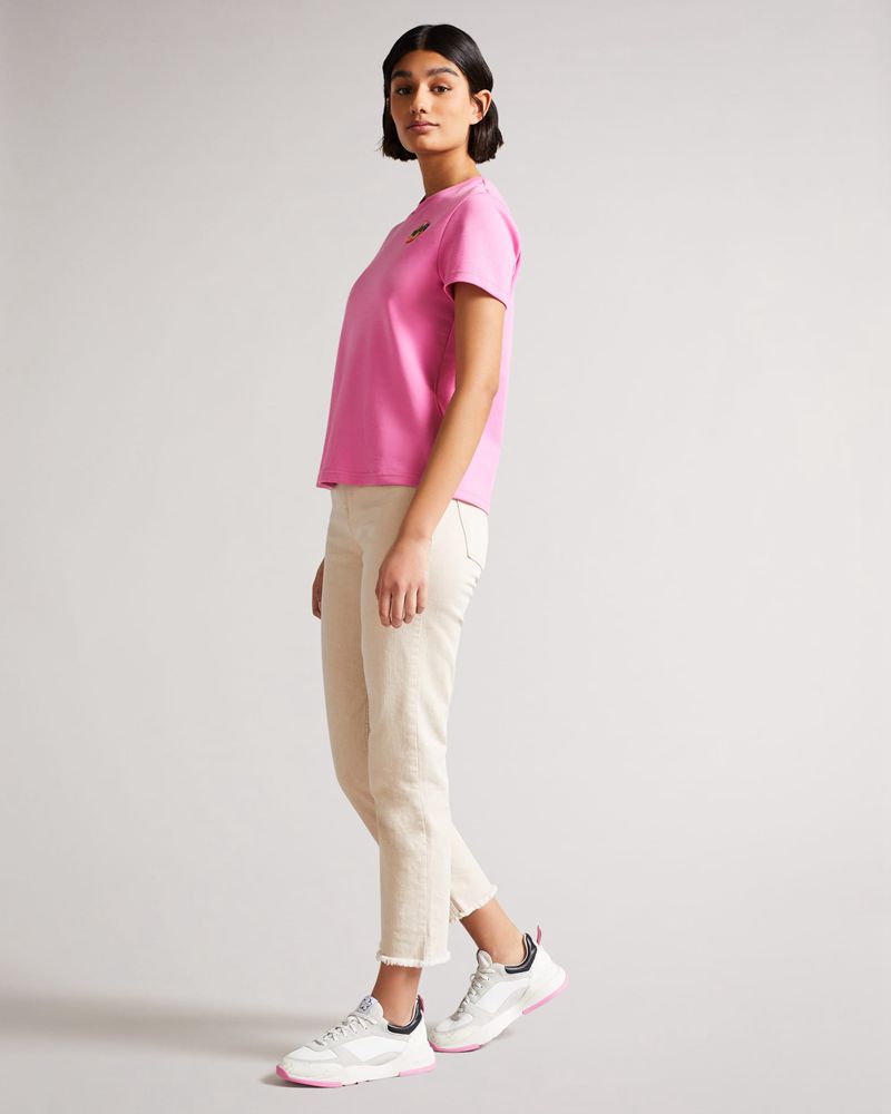 Ted Baker Tabbiy Magnolia Flower Tjock Sneakers Dam Vita | MTS-980647