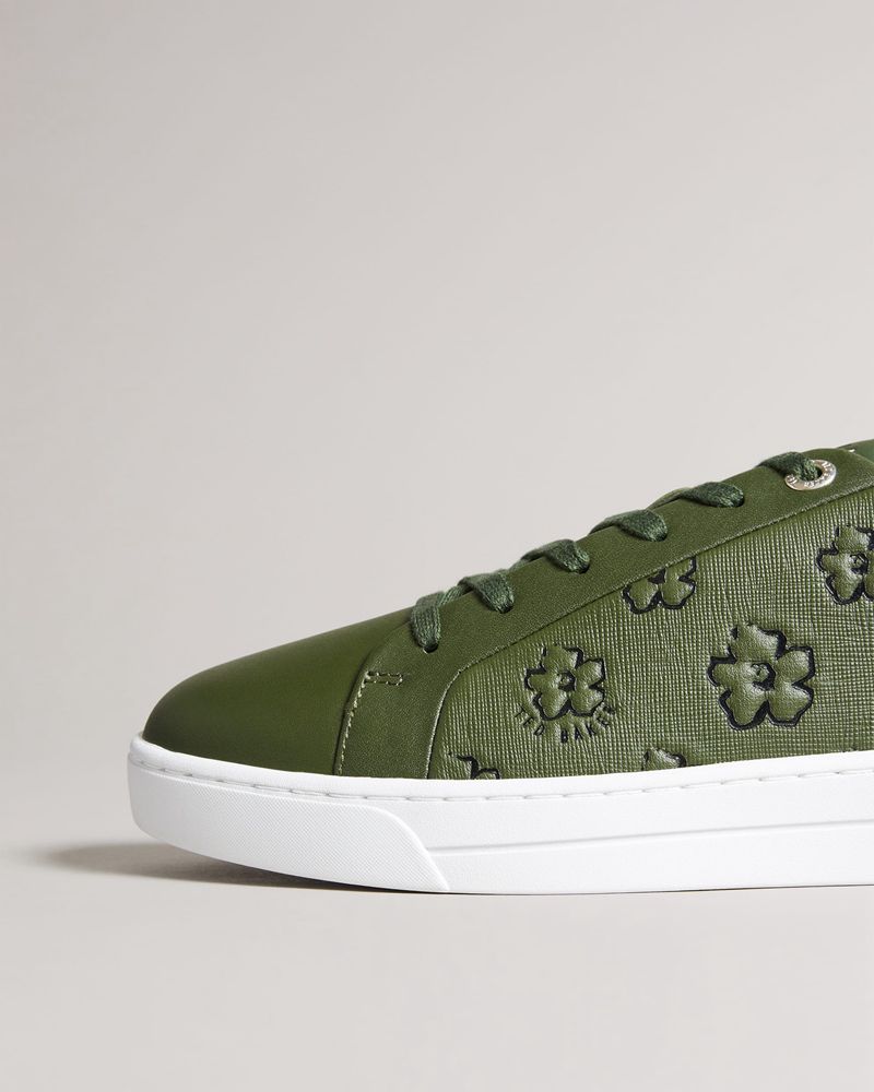 Ted Baker Taliy Magnolia Flower Cupsole Sneakers Dam Gröna | HYS-349206