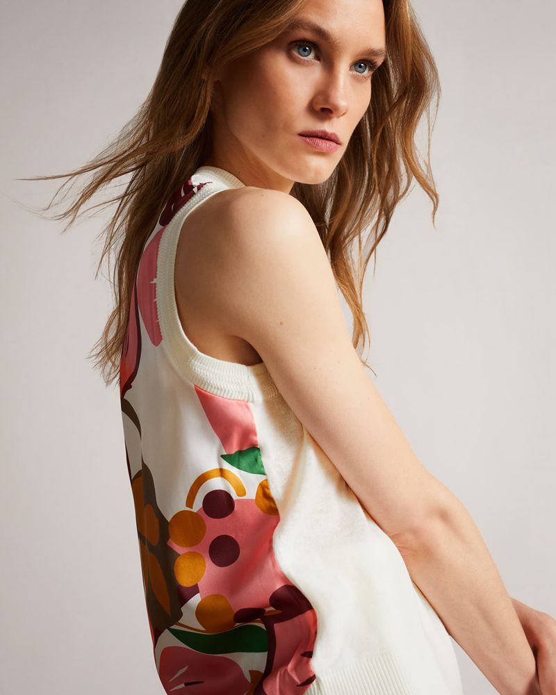 Ted Baker Tamian Woven Back Knit Tank Blast Dam Vita | LPI-280437