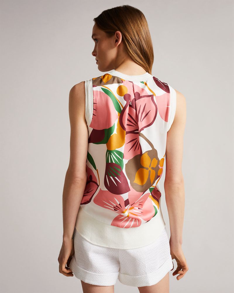 Ted Baker Tamian Woven Back Knit Tank Blast Dam Vita | LPI-280437