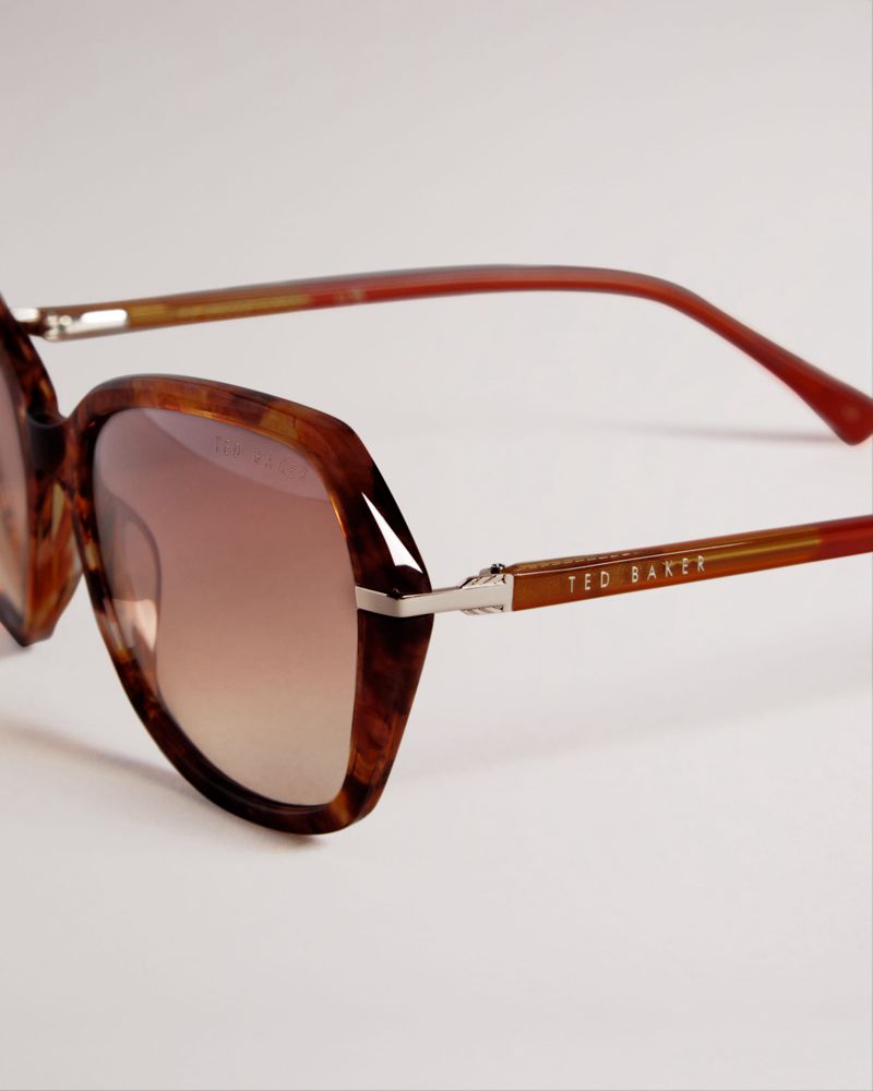 Ted Baker Tanyea Tws169 Oval Solglasögon Dam Bruna | OXN-840236