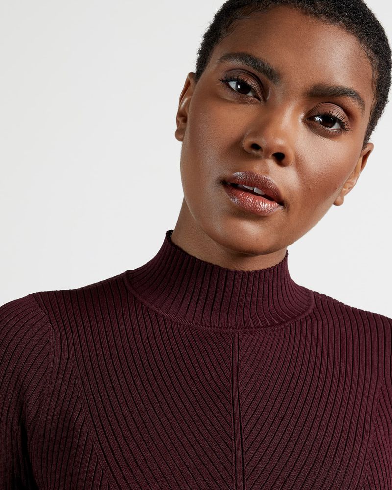 Ted Baker Taralyn High Neck Stickat Dam Röda | PGD-189325