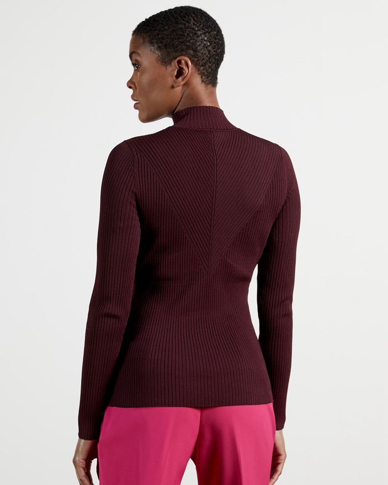 Ted Baker Taralyn High Neck Stickat Dam Röda | PGD-189325