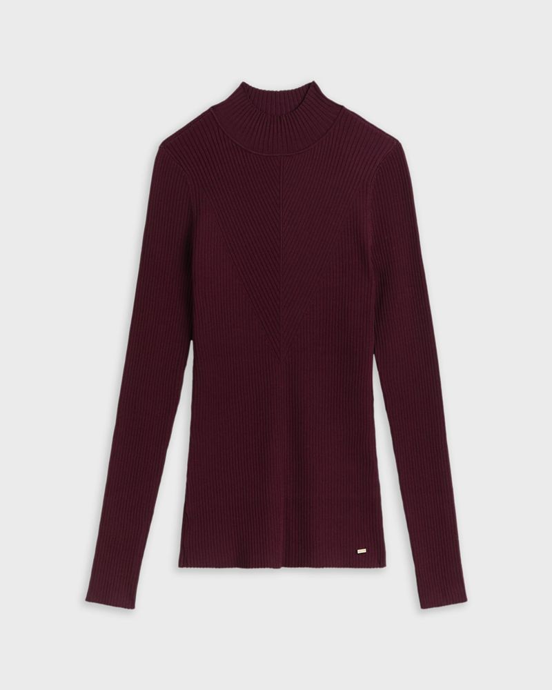 Ted Baker Taralyn High Neck Stickat Dam Röda | PGD-189325