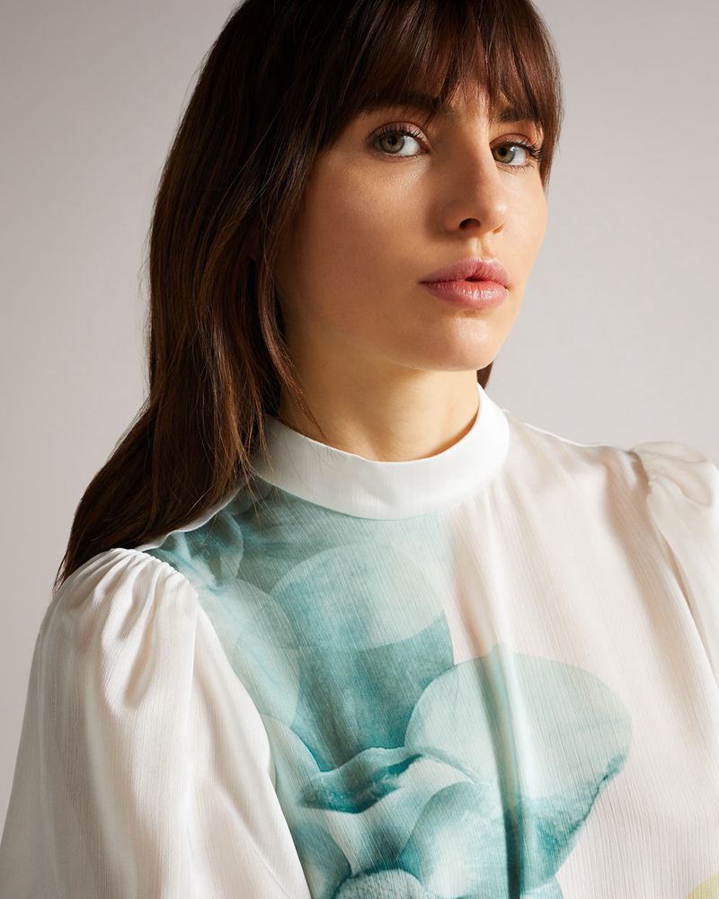 Ted Baker Taylahh With Collar And Balloon Sleeve Blast Dam Vita | YWM-713492