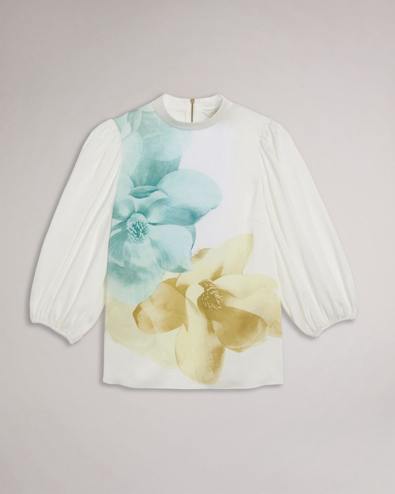 Ted Baker Taylahh With Collar And Balloon Sleeve Blast Dam Vita | YWM-713492