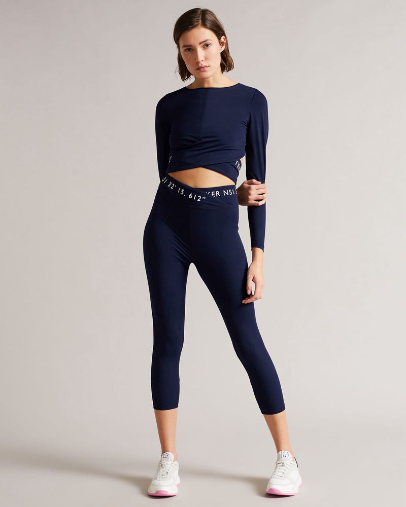 Ted Baker Tazzal Activewear Long Sleeve Blast Dam Blå | BGC-937405