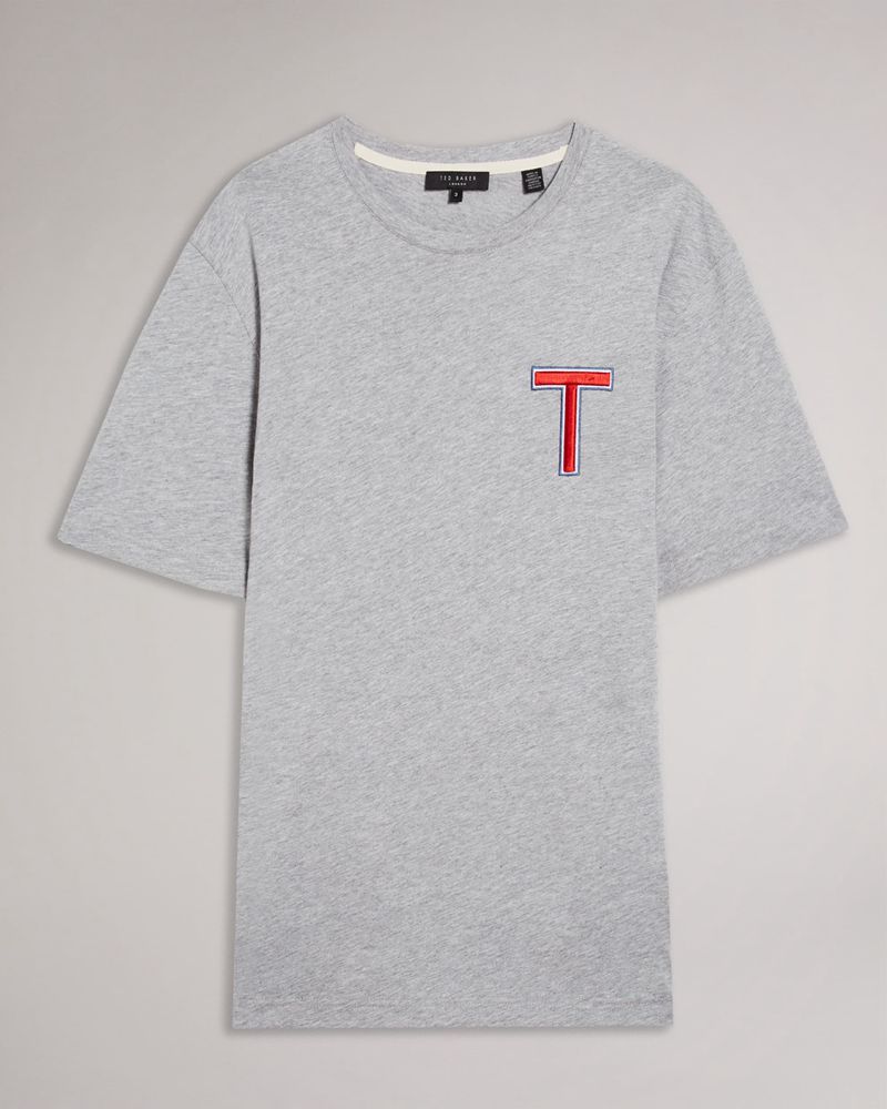 Ted Baker Tedford Ss Varsity Blast Herr Gray | WYS-386429