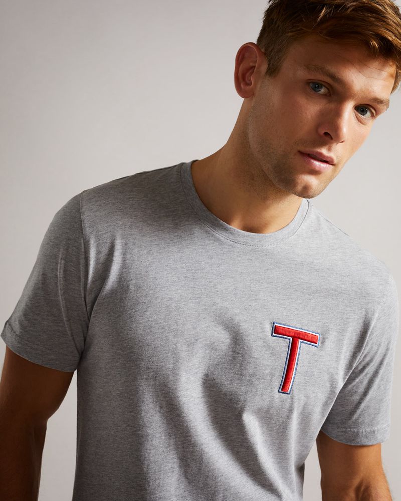 Ted Baker Tedford Ss Varsity Blast Herr Gray | WYS-386429