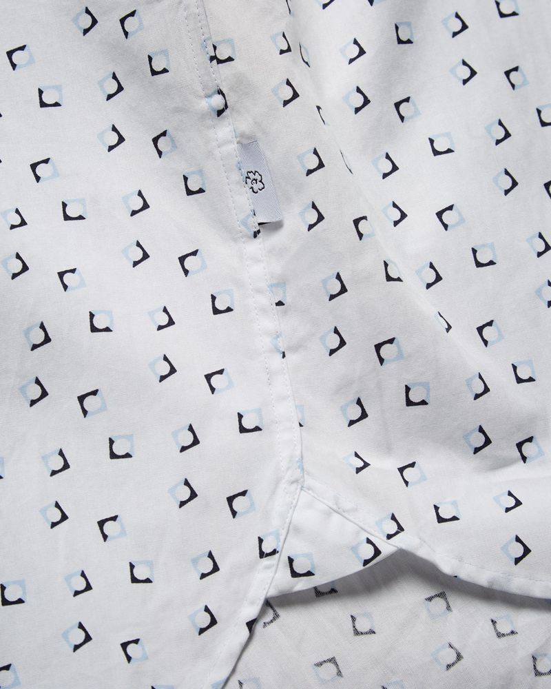 Ted Baker Tendrin Long Sleeve Diamond Geometric Print Skjorta Herr Blå | LHJ-672408