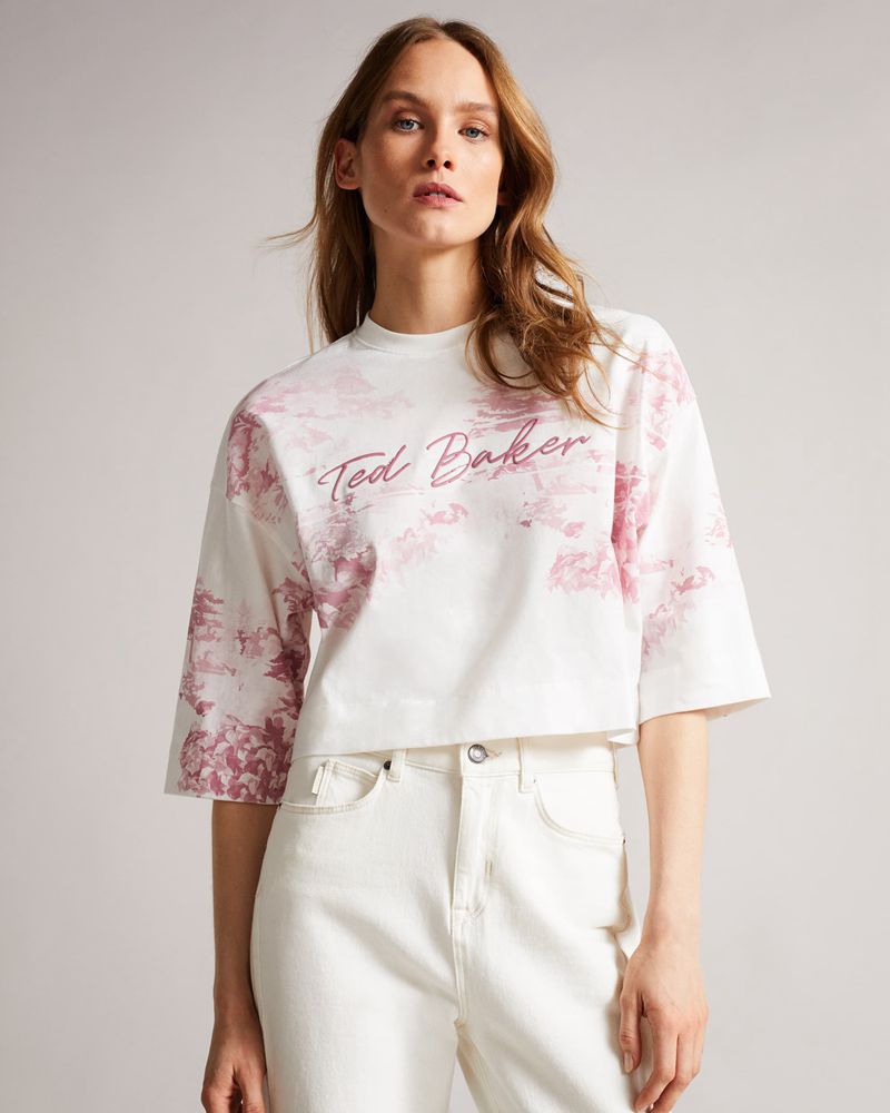 Ted Baker Teresia Cropped Tee Blast Dam Vita | BHU-402751