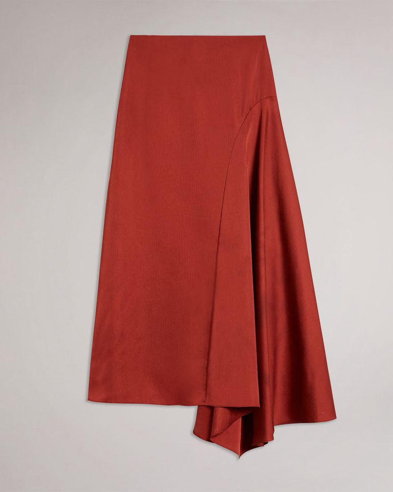 Ted Baker Terra Asymmetric Midaxi Kjolar Dam Bruna | NJQ-274106