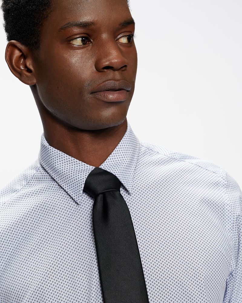 Ted Baker Thorss Slim Fit Printed Skjorta Herr Lila | USH-760413