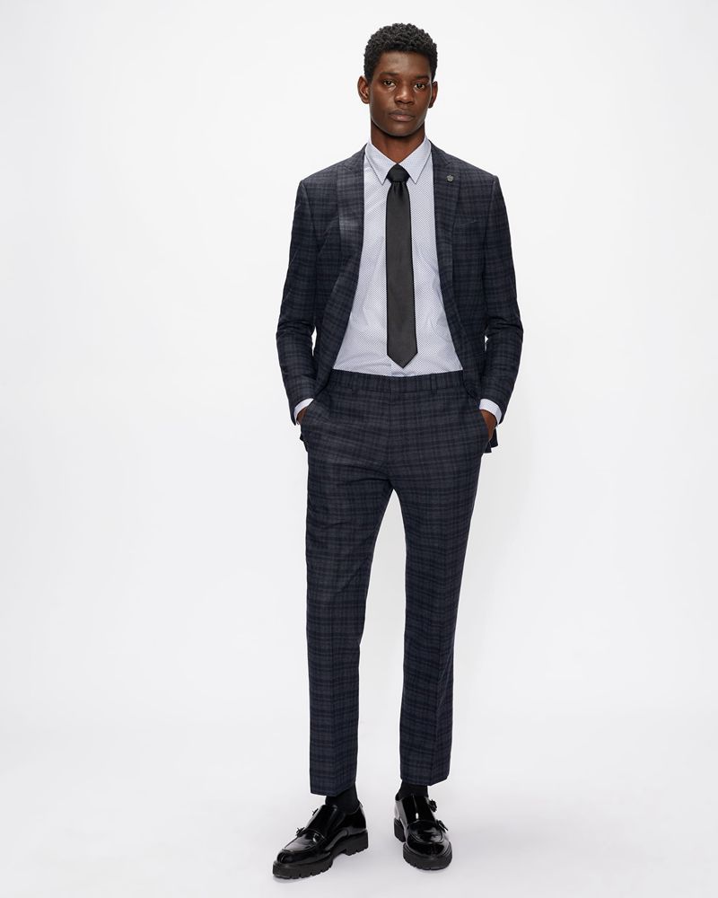 Ted Baker Thorss Slim Fit Printed Skjorta Herr Lila | USH-760413