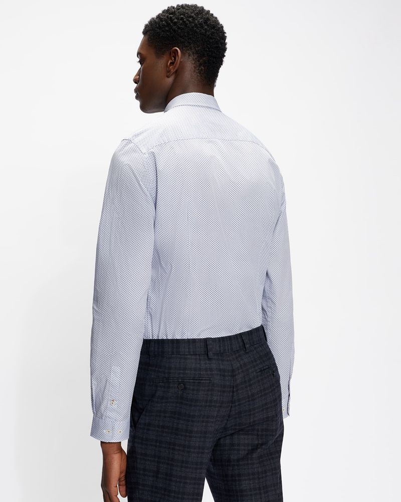 Ted Baker Thorss Slim Fit Printed Skjorta Herr Lila | USH-760413