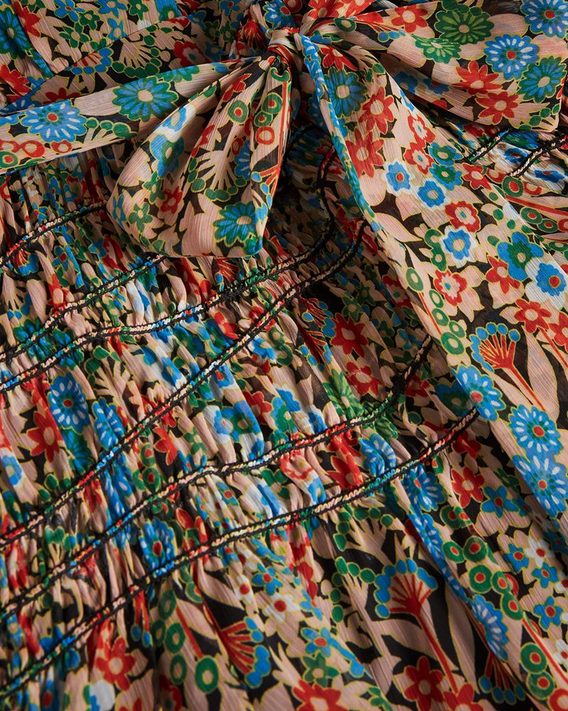 Ted Baker Tiania Smock Panel Wrap Mini Klänning Dam Svarta | SCI-019367