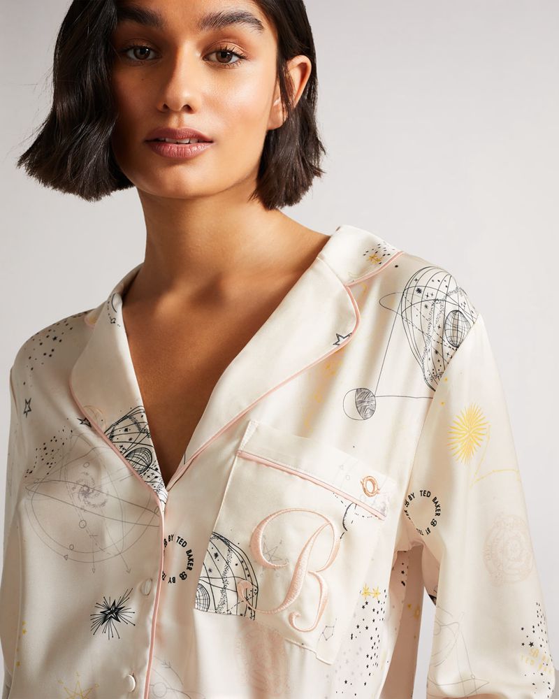 Ted Baker Tidalt M20003 Ecru Star Pj Set Nattkläder Dam Olika Färger | MVX-041839