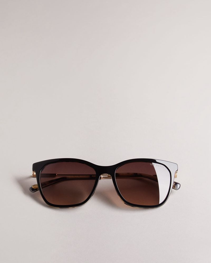 Ted Baker Tiily Tws170 Square Framed Solglasögon Dam Svarta | AWL-329065