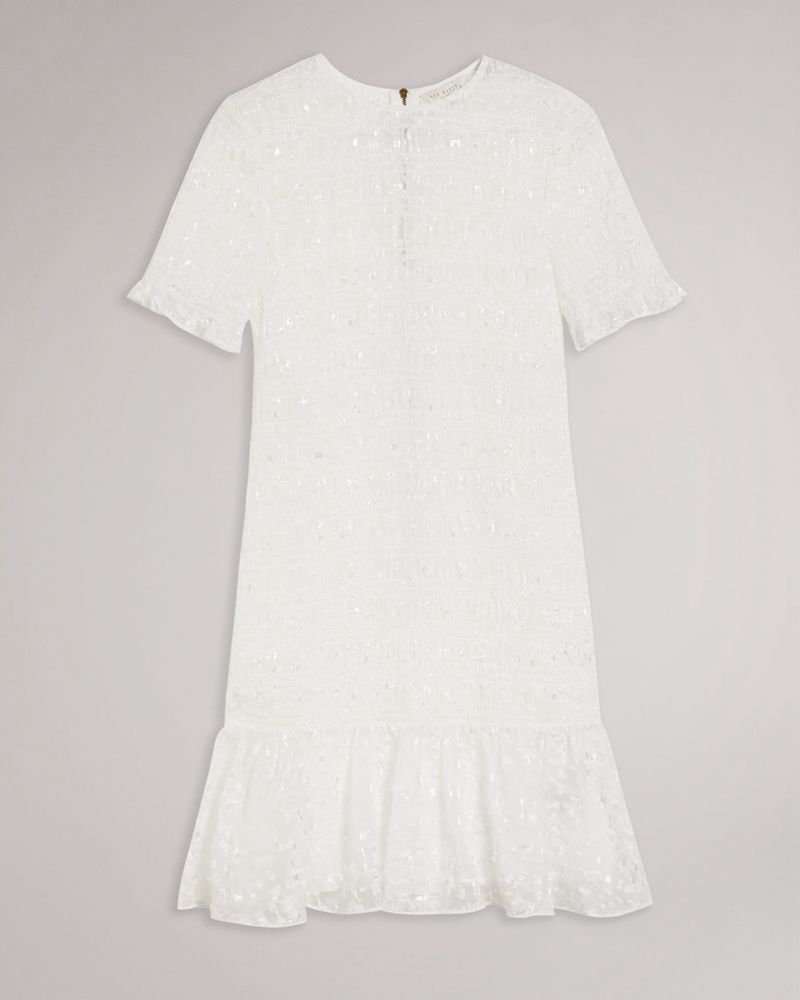 Ted Baker Tildra Fit And Flare Klänning Dam Vita | AUG-152983
