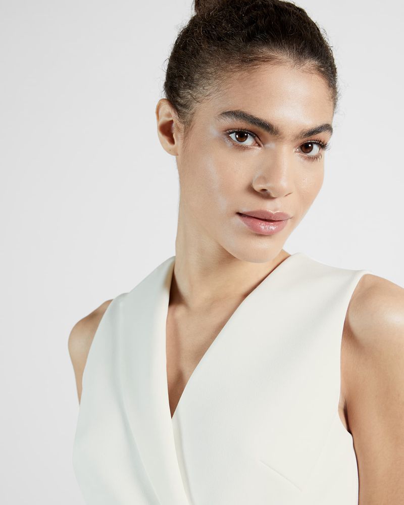 Ted Baker Tiloola Seam Detail Bodycon Klänning Dam Vita | WZJ-176034