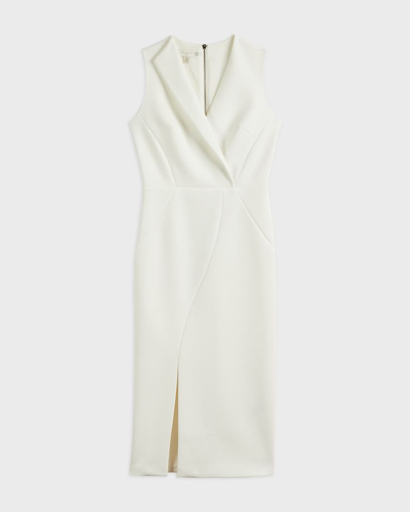 Ted Baker Tiloola Seam Detail Bodycon Klänning Dam Vita | WZJ-176034