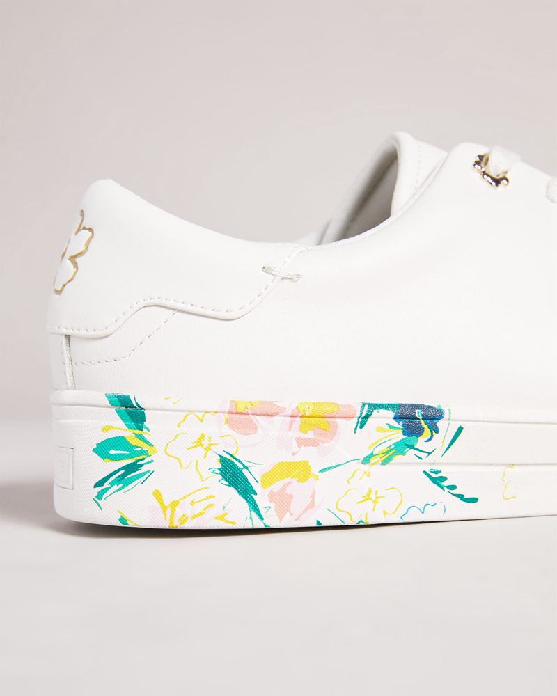 Ted Baker Timaya Sketchy Magnolia Cupsole Sneakers Dam Vita | XWK-408315