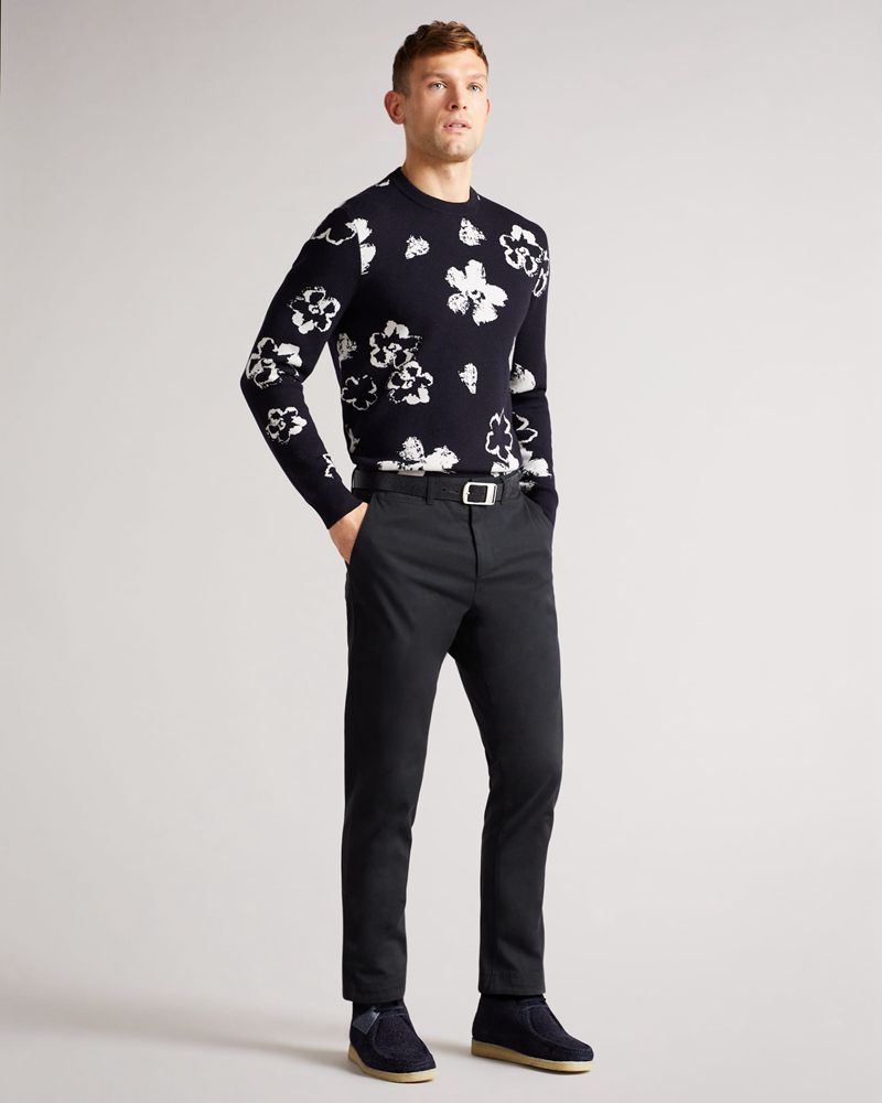 Ted Baker Timce Läder Bälte Herr Svarta | DEY-859143