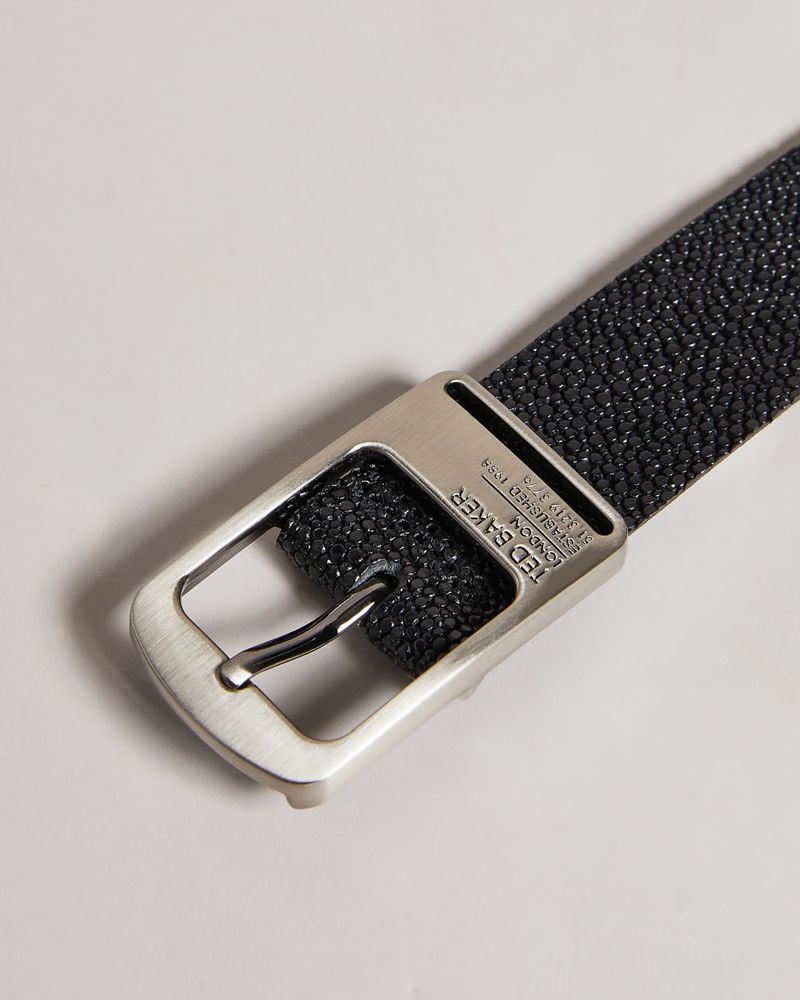 Ted Baker Timce Läder Bälte Herr Svarta | DEY-859143