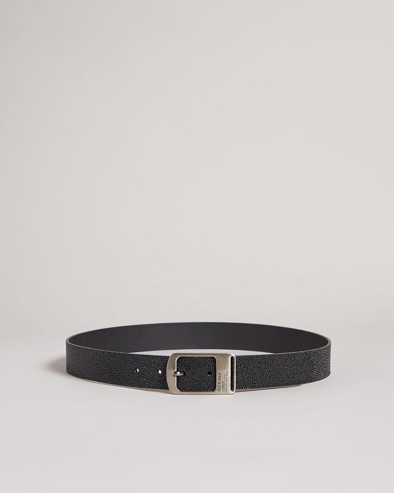 Ted Baker Timce Läder Bälte Herr Svarta | DEY-859143