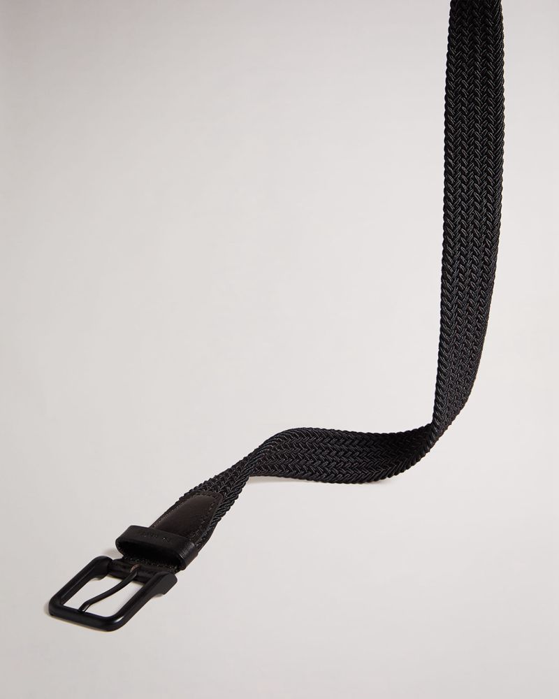 Ted Baker Timm Woven Bälte Herr Svarta | EMY-837165