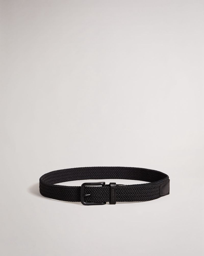 Ted Baker Timm Woven Bälte Herr Svarta | EMY-837165