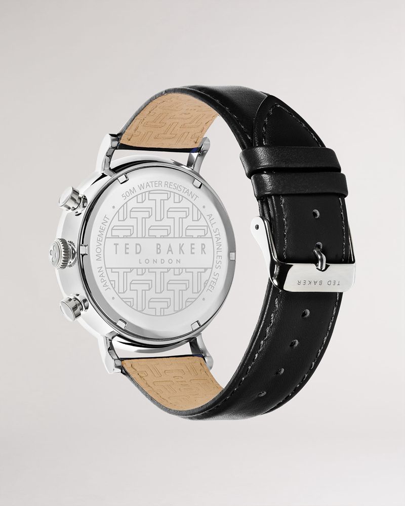Ted Baker Timmee Läder Rem Klocka Herr Svarta | NME-250781