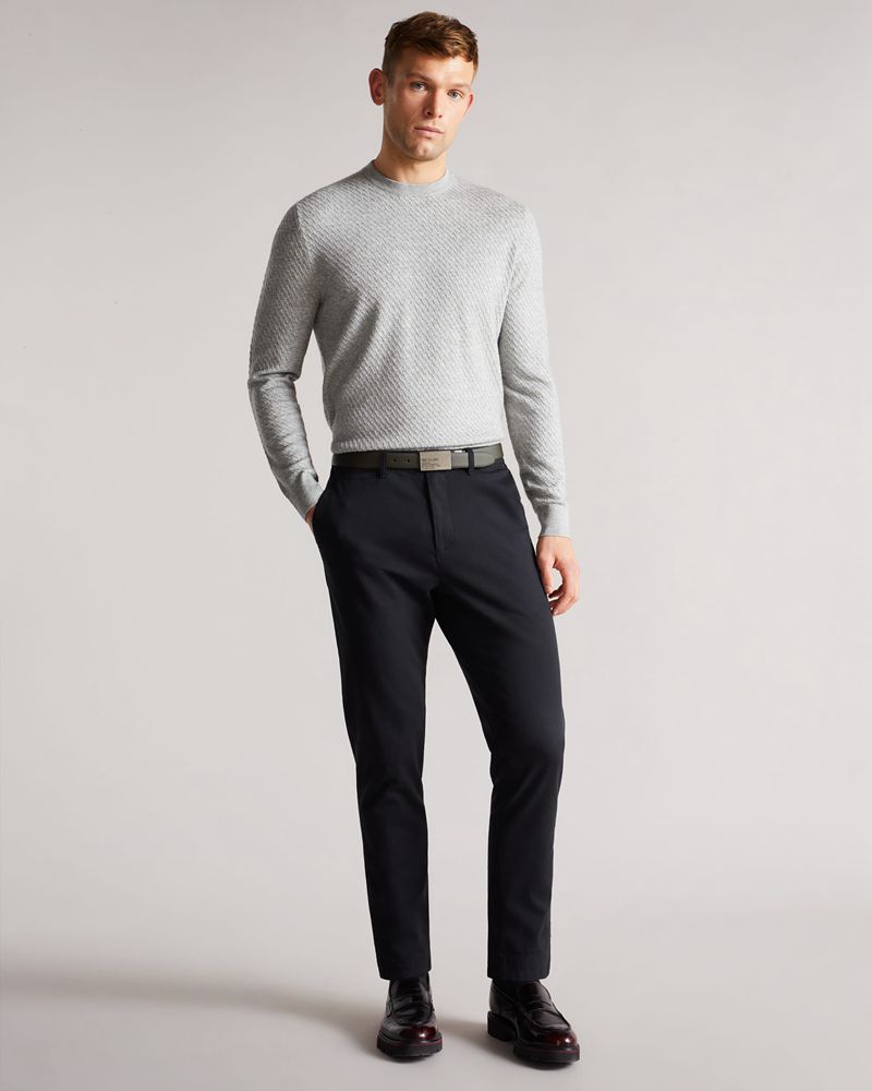Ted Baker Tonks Reversible Plate Läder Bälte Herr Khaki | BFQ-209378