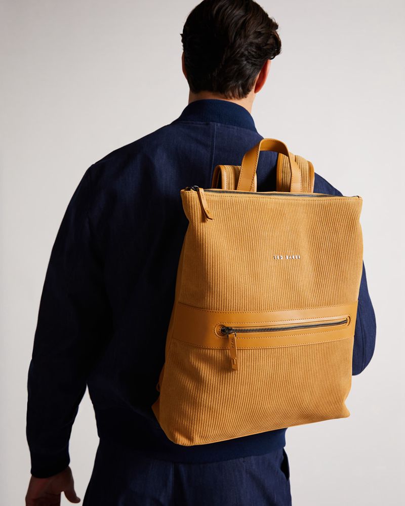 Ted Baker Tonne Corduroy Mocka Ryggsäck Herr Natural | XHL-597324