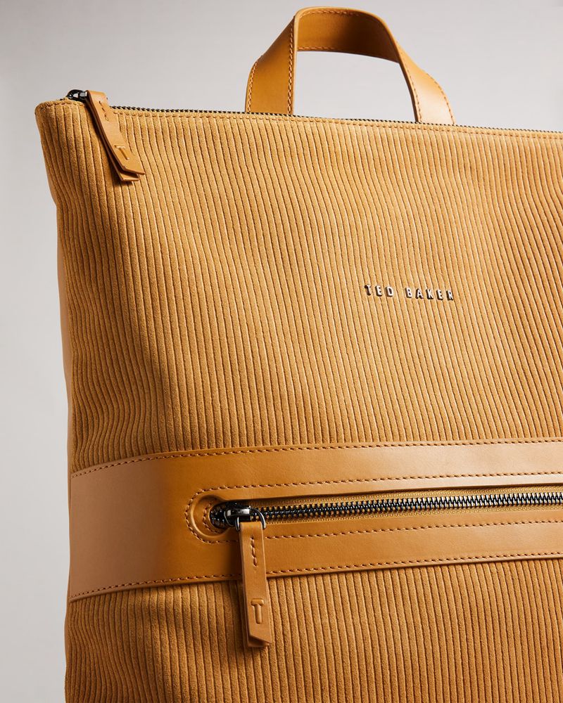 Ted Baker Tonne Corduroy Mocka Ryggsäck Herr Natural | XHL-597324